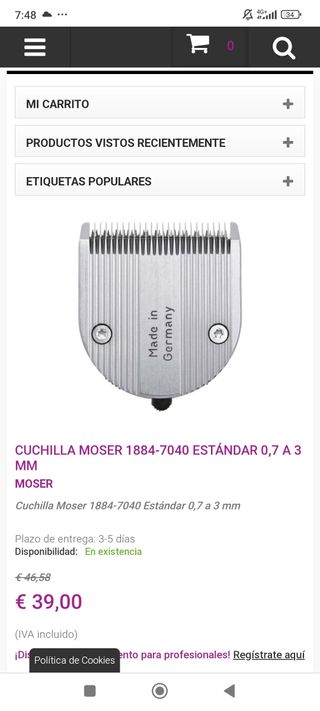 Cortapelos profesional - Alemania moser