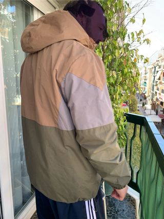 Chaquetón Hombre - Beige y Verde