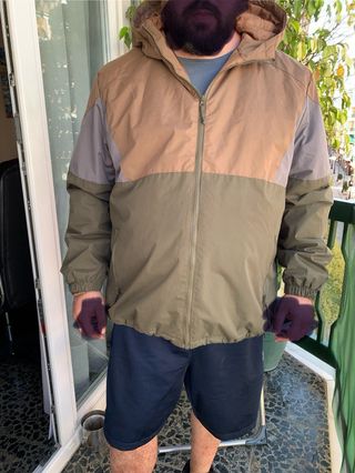 Chaquetón Hombre - Beige y Verde