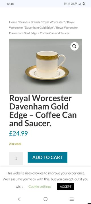 Juego café Royal Worcester DavenportULTIMA OFERTA!
