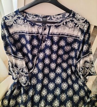 Vestido Emery L/XL - Azul marino/Beige