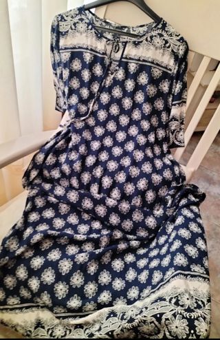 Vestido Emery L/XL - Azul marino/Beige