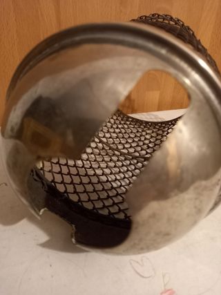 Protector sifón metálico antiguo