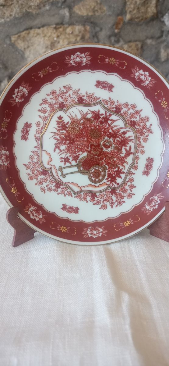 Plato decorativo antiguo Tsuji _Oro 24k