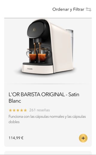Cafetera Philips Lor Barista Original Satin Blanc
