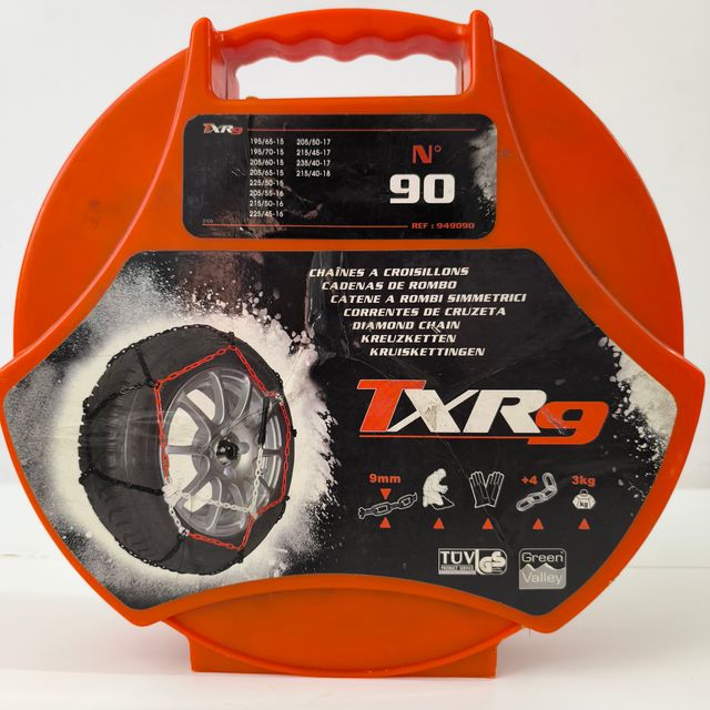 Cadenas de coche para nieve TXR9 N° 90 9mm NUEVAS