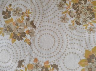 Lenzuola matrimoniali vintage senape e bianco