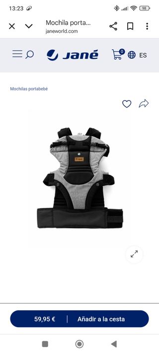 Mochila portabebés Jane Kangaroo