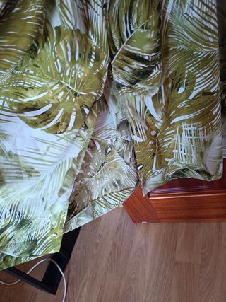 Vestido largo Shein XL - estampado hojas