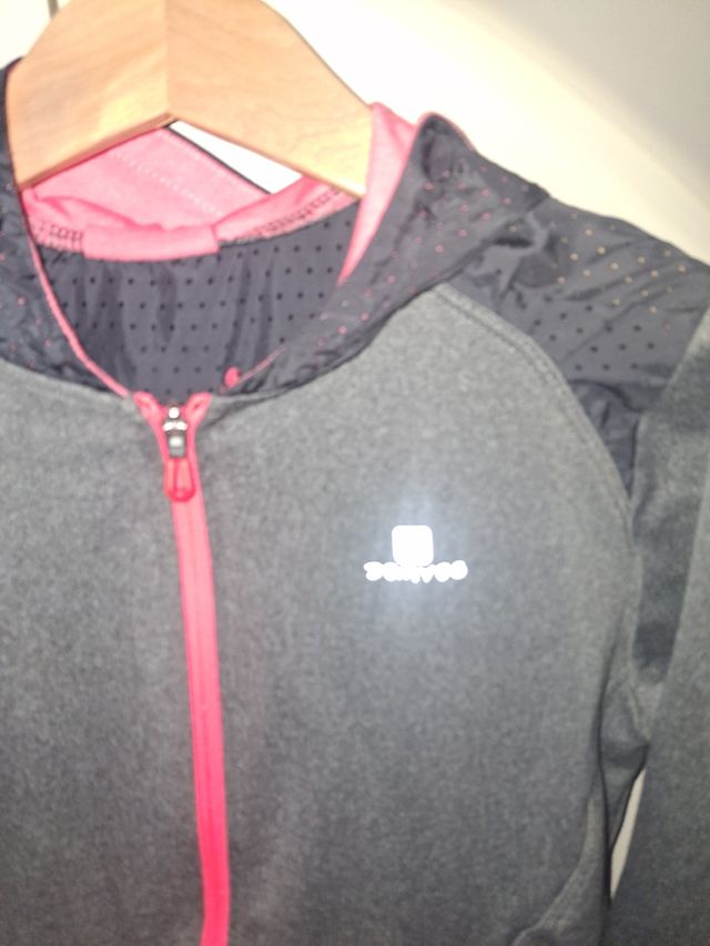 Chándal niña Decathlon gris-rosa