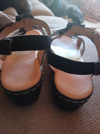 Sandalias negras mujer