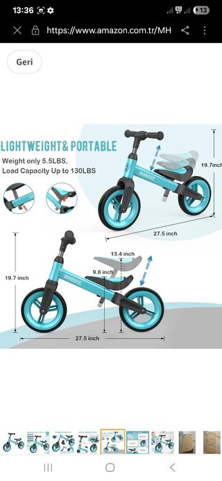 Bicicleta Equilibrio Niño - 25kg