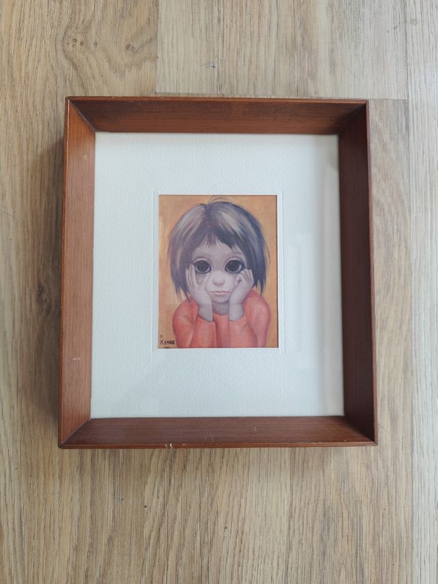 Cuadro Keane niña melancólica