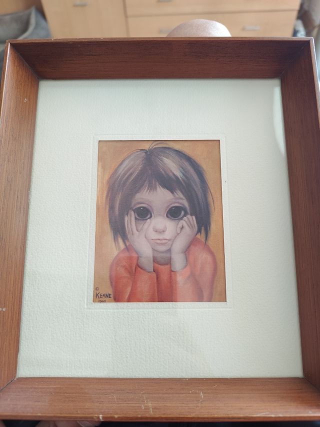 Cuadro Keane niña melancólica