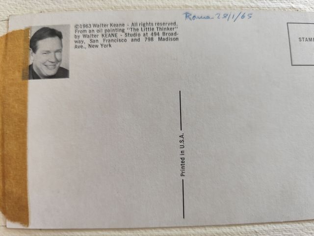 Cuadro Keane niña melancólica