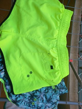 Bañadores niño - Verde y azul talla 12