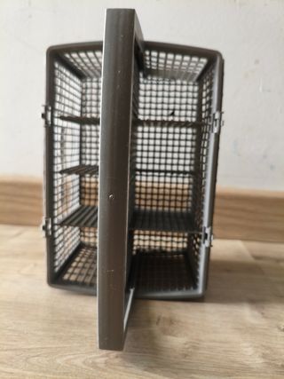 Cesto para cubiertos lavavajillas gris