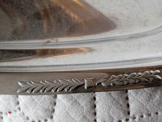 Vassoio metallo argentato vintage