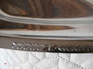 Vassoio metallo argentato vintage