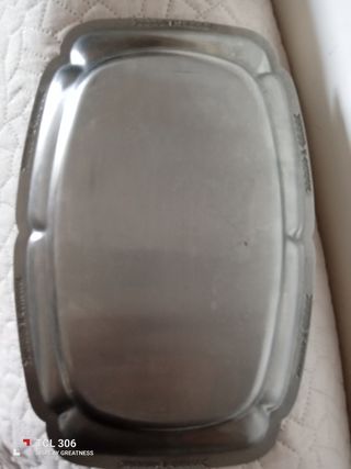 Vassoio metallo argentato vintage