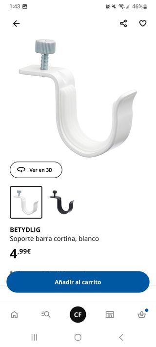 Cortinas ROSENMANDEL + Barra RACKA Ikea