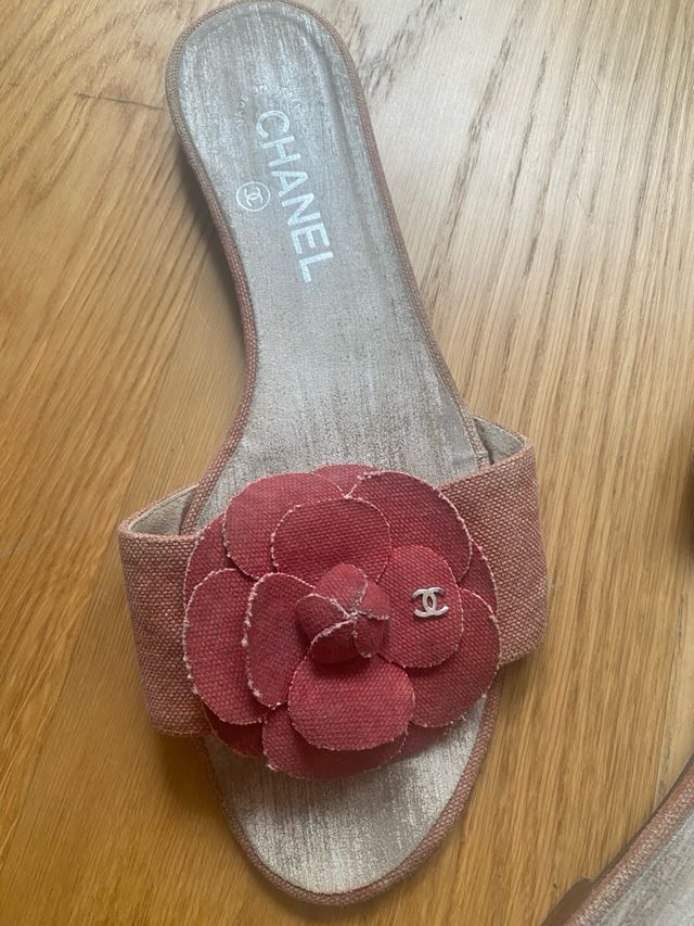 Sandalias Chanel Rosa y Rojo