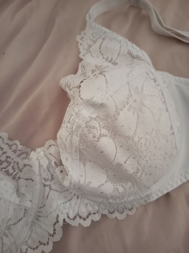 Sujetador encaje blanco