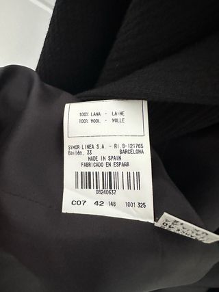 Traje falda Simorra negro XL