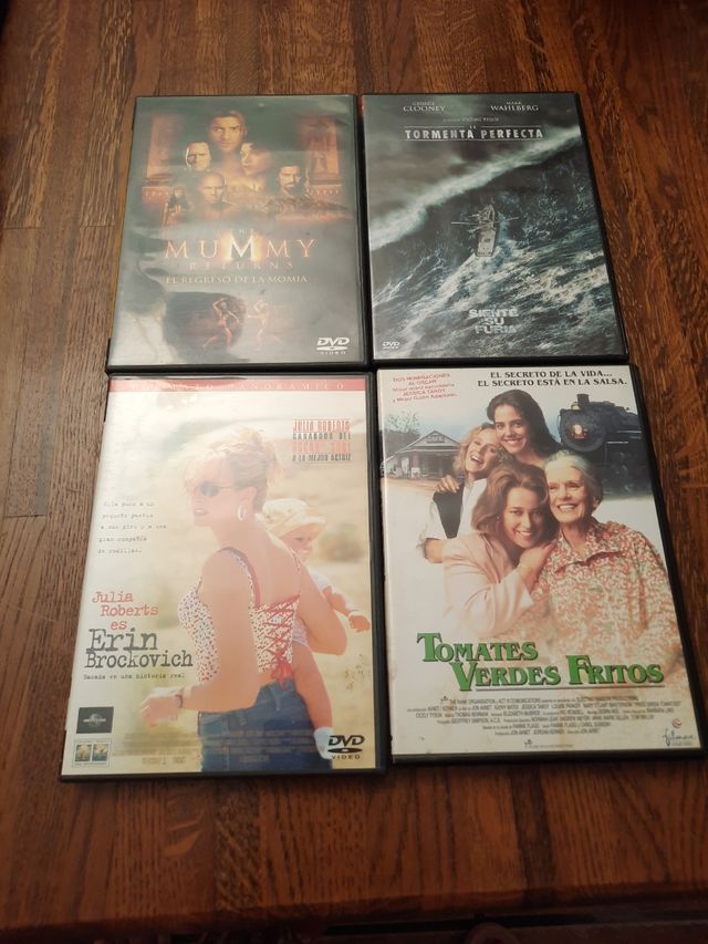 4 DVDs: La Momia, Tormenta Perfecta, etc