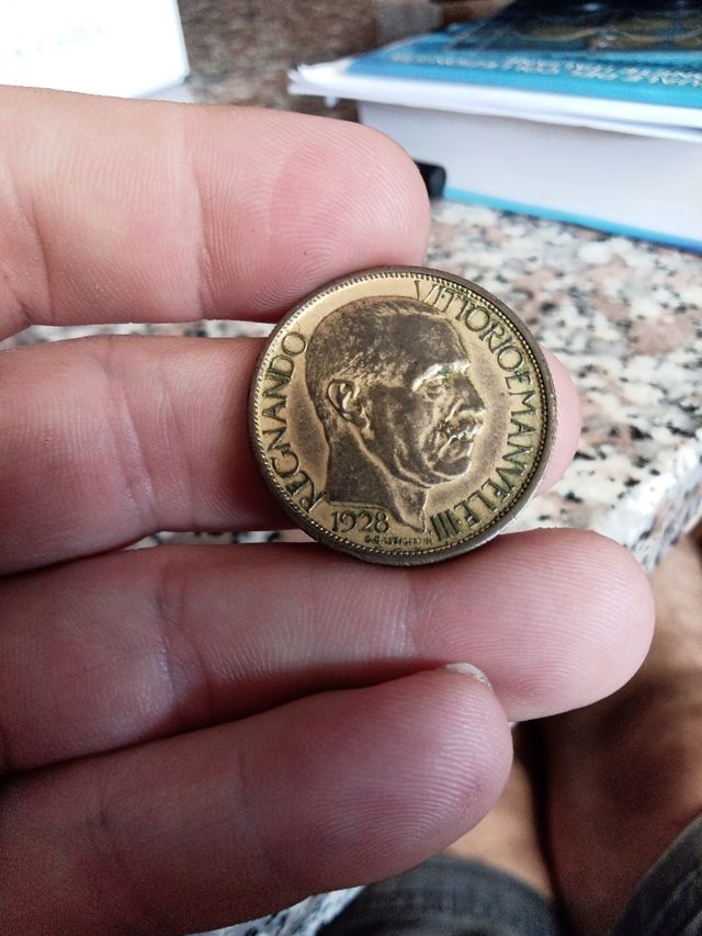 2 Lire 1928 Mussolini Italia