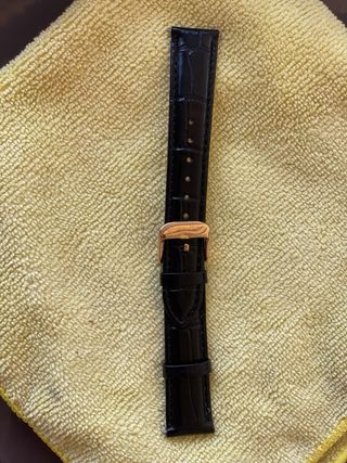 Correa reloj Massimo Dutti negra y dorada