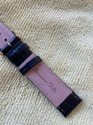 Correa reloj Massimo Dutti negra y dorada