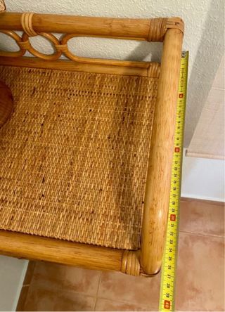 Cómoda mimbre bambú vintage