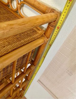 Cómoda mimbre bambú vintage