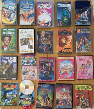 Películas infantiles VHS+DVD
