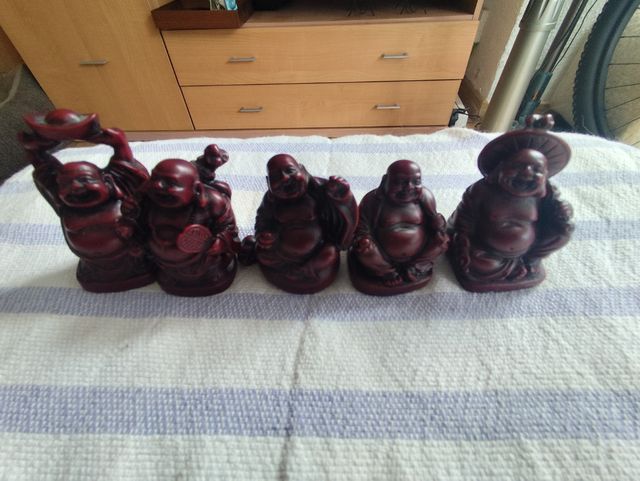 5 Figuras Buda sonrientes