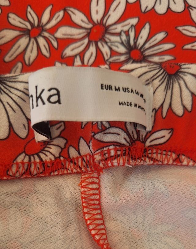 Conjunto Bershka rojo - Crop top y pantalón