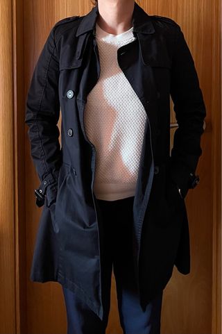 Gabardina Zara negra - Talla S