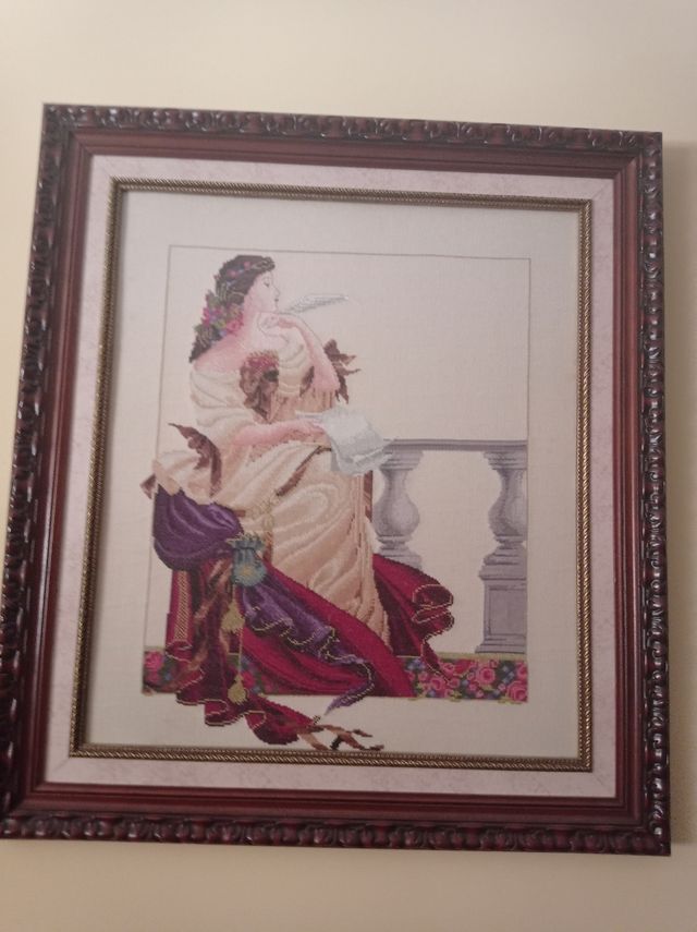 Cuadro de punto de cruz: Dama elegante