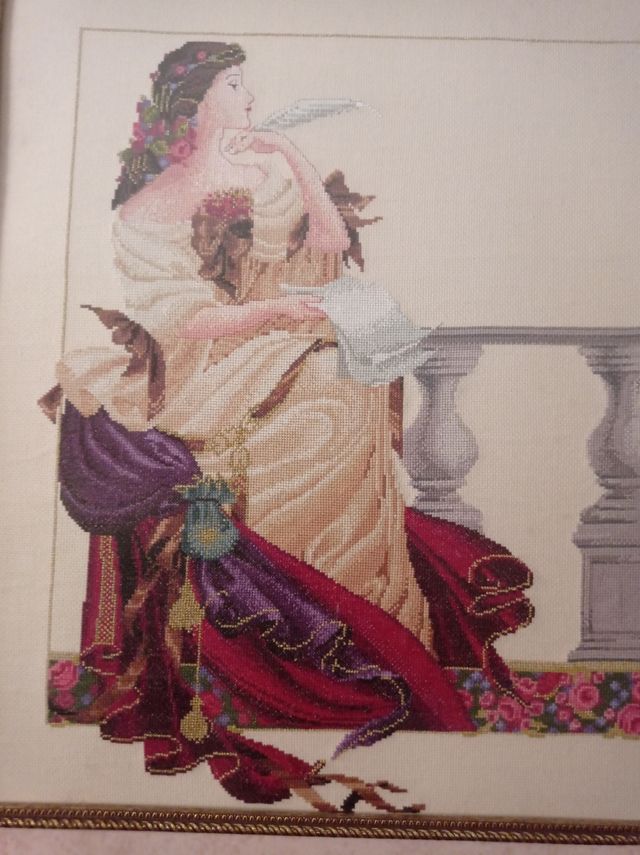 Cuadro de punto de cruz: Dama elegante