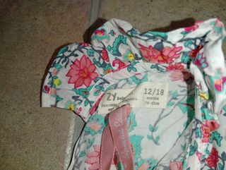 Vestido floral menina 12 meses