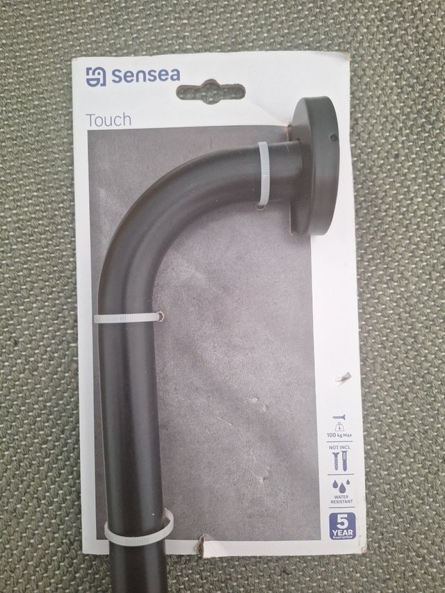 Barra apoyo baño - Negro mate