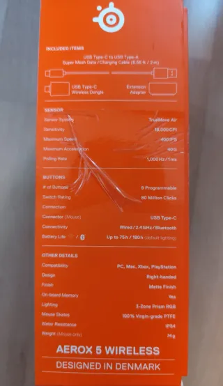 SteelSeries Aerox 5 Wireless - Ratón Gaming