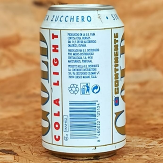 Lata Continente Gold Cola Light Sem Açucar #247