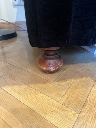 Sofá Chester 2 plazas - terciopelo negro