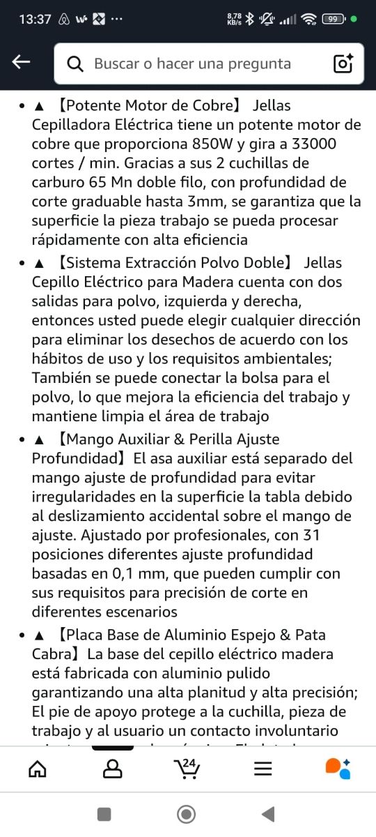 Cepilladora eléctrica