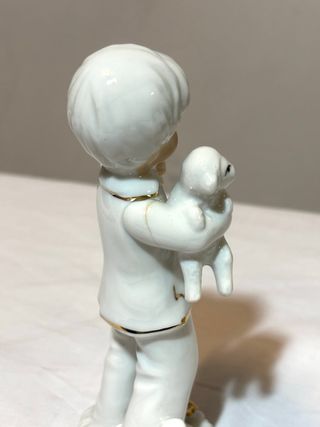 4 Statuine Porcellana Vintage Bambini