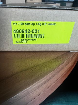 HPE StorageWorks MSA2 1 TB 7.2K 3.5" LFF SATA Hot 