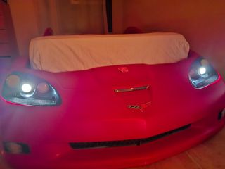 Cama Coche Infantil Ferrari Corvette rojo con luz