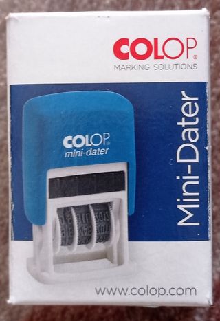 Sello Colop mini-dater y mini-folio S126
